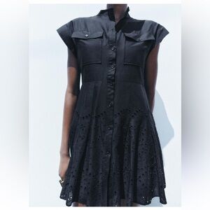 Zara Embroidered Mini Dress